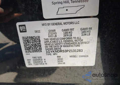 2023 Cadillac Xt5 Awd Premium Luxury z USA, uszkodzony, nr VIN 1GYKNDRS3PZ131283